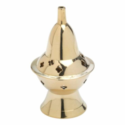 Golden brass incense burner