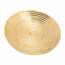 Groove candle plate gold colour
