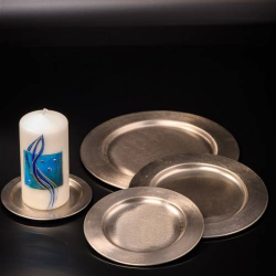 Plate smooth brass D 21 cm