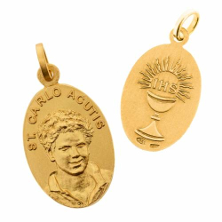 Medal Świętego Karola Acutisa w Złocie 18K