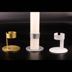 Aluminium candle stand D 4 cm