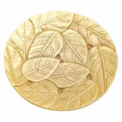 Aluminium coaster with gold leaves D 12 cm