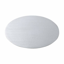 Oval aluminium coaster