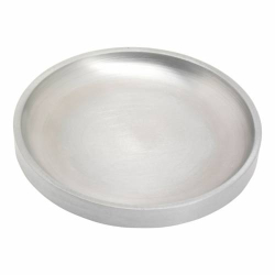 Matte aluminium cadle plate D 10 cm