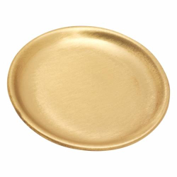 Piatto portacandela ottone opaco D 10 cm