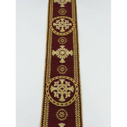 Szeroki Galon (10,5 cm) Liturgiczny Półmetalowy EMMA 251