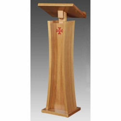 Pulpit Drewniany z Czerwonym Krzyżem - Art. 504