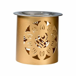 Incense burner iron gold coloured