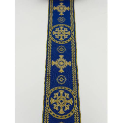 Szeroki Galon (10,5 cm) Liturgiczny Półmetalowy EMMA 251