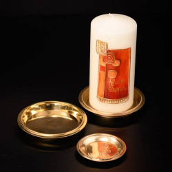 Minicoaster single pearl brass D 7 cm