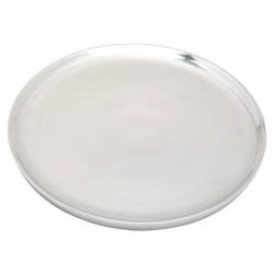 Polished aluminium coaster D 17 cm