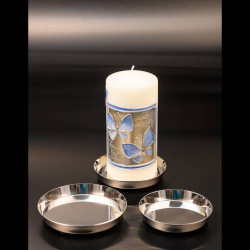 Candle saucer with rim