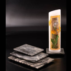 Candle plate natural stone