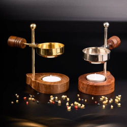 Bruciaincenso con base in legno