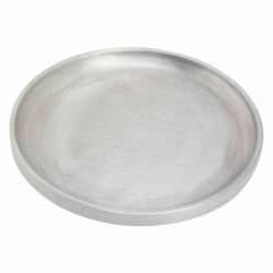 Matte aluminium candle plate D 14 cm