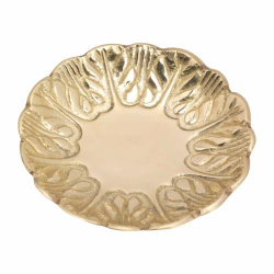 Brass leaf coaster