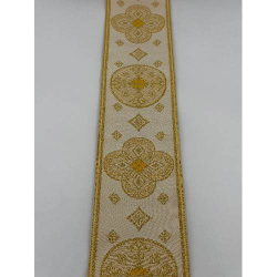 Szeroki Galon (10,5 cm) Liturgiczny Półmetalowy EMMA 253