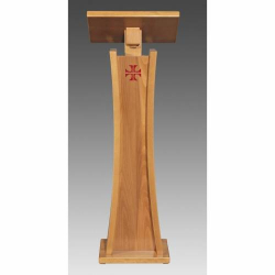 Pulpit Drewniany z Czerwonym Krzyżem - Art. 504