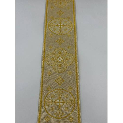 Szeroki Galon (10,5 cm) Liturgiczny Półmetalowy EMMA 253