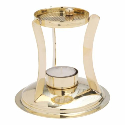 Incense burner black H 12 cm