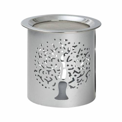 Silvered matt incense burner