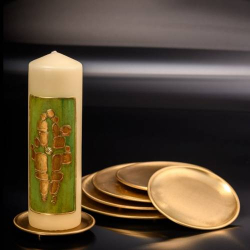 Matte brass plate D 21 cm