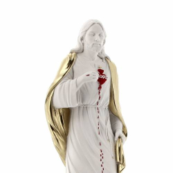 Figurka Serca Jezusowego z Białego Marmurowego Proszku