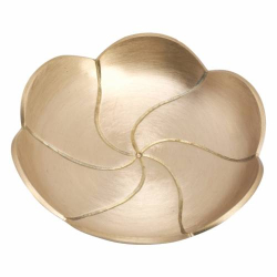 Matte brass coaster lotus D 12 cm