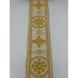 Szeroki Galon (10,5 cm) Liturgiczny Półmetalowy EMMA 251