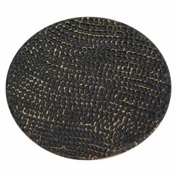 Aluminium coaster black/gold D 12 cm