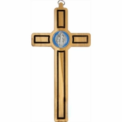 Croce San Benedetto in legno di ulivo