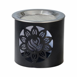 Incense burner black iron