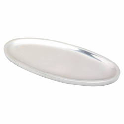 Polished aluminium candle plate