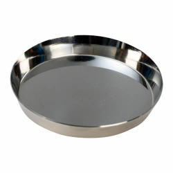 Candle plate with raised rim