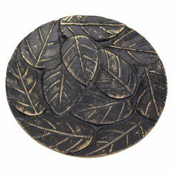 Coaster Alu black/gold D 12 cm