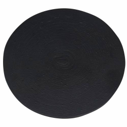 Black aluminium coaster D 12 cm