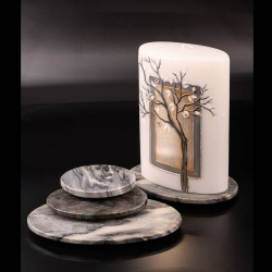 Oval candle plate