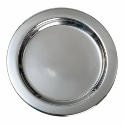 Piatto per candela in acciaio inox