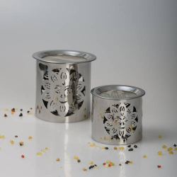 Incense burner of silver steel