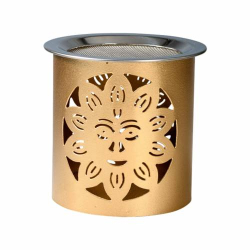 Incense burner wit gold sun