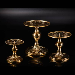 Brass candle holder H 12 cm