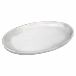 Oval aluminium candle plate