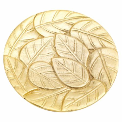 Aluminium coaster with leaves D 14 cm
