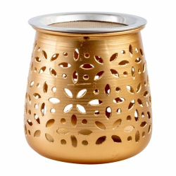 Gold aluminium incense burner