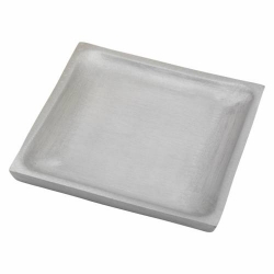 Matte square aluminium candle plate