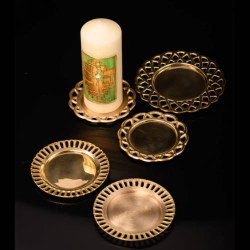 Brass coaster D 8 cm