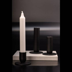 Candleholder iron black H 8 cm