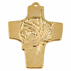 Ścienny Metalowy Krzyż z Kłosami Pszenicy