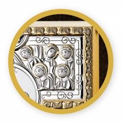 Croce San Damiano argento con oro