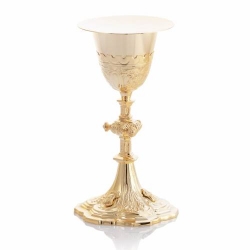 Chalice - paten - gold-plated - brass